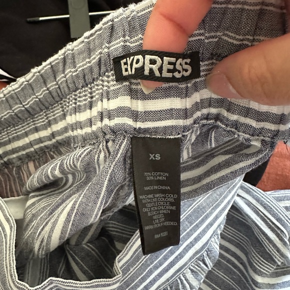 Linen Blend Striped Pants - Picture 4 of 4